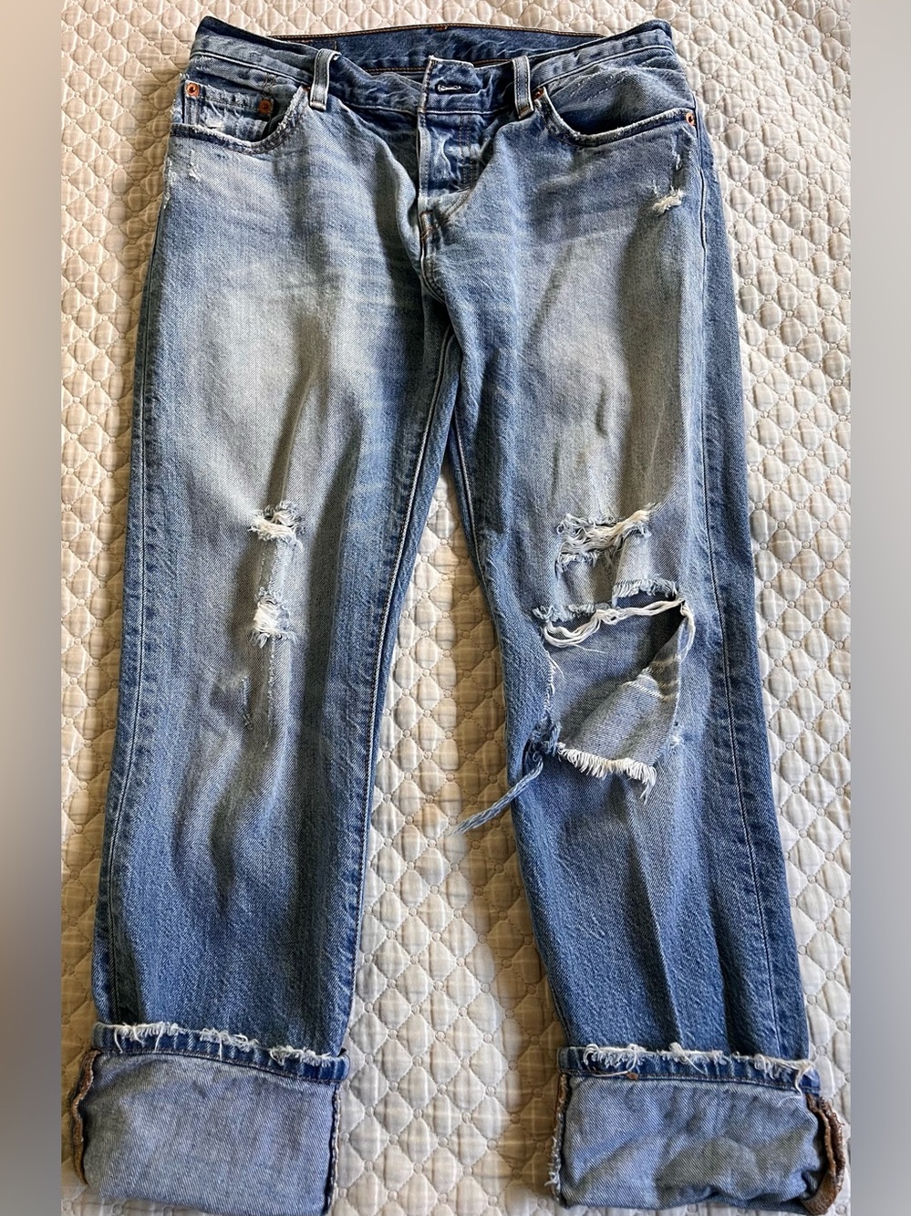 Levi’s 501 CT ripped jeans